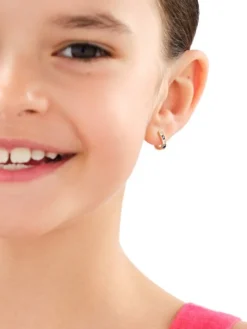 Złote kolczyki z cyrkoniami