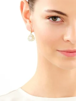 Złote kolczyki z cyrkoniami