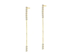 Złote kolczyki z cyrkoniami