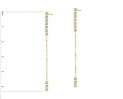 Złote kolczyki z cyrkoniami