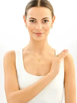 Złote kolczyki z cyrkoniami