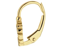 Złote kolczyki z cyrkoniami - serca