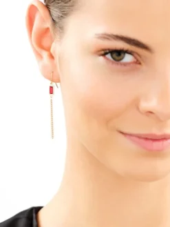 Złote kolczyki z cyrkoniami