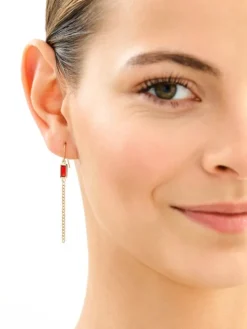 Złote kolczyki z cyrkoniami