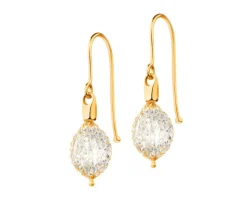 Złote kolczyki z cyrkoniami