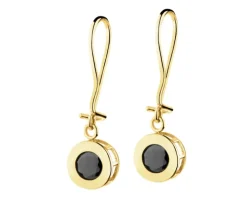 Złote kolczyki z cyrkoniami