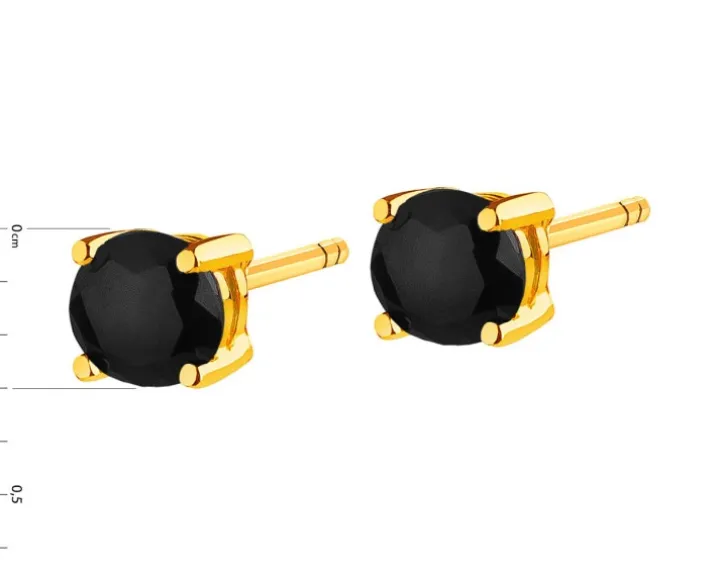 Złote kolczyki z cyrkoniami