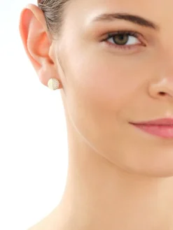 Złote kolczyki z cyrkoniami