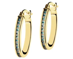 Złote kolczyki z cyrkoniami