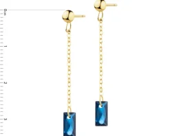 Złote kolczyki z cyrkoniami