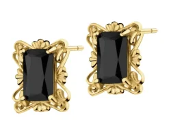 Złote kolczyki z cyrkoniami