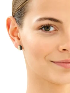 Złote kolczyki z cyrkoniami - łezki