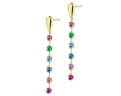 Złote kolczyki z cyrkoniami