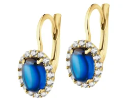 Złote kolczyki z cyrkoniami