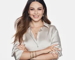 Złote kolczyki z cyrkoniami - rozety