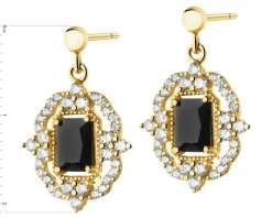 Złote kolczyki z cyrkoniami