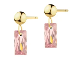 Złote kolczyki z cyrkoniami