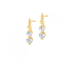Złote kolczyki z cyrkoniami