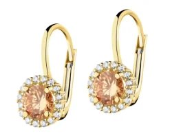 Złote kolczyki z cyrkoniami