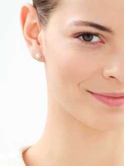 Złote kolczyki z cyrkoniami