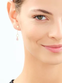 Złote kolczyki z cyrkoniami