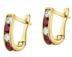 Złote kolczyki z cyrkoniami