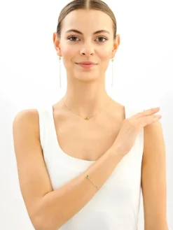 Złote kolczyki z cyrkoniami