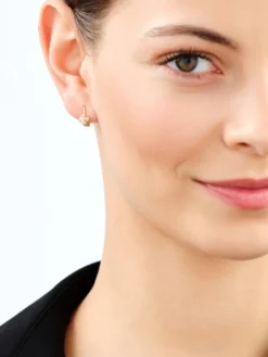 Złote kolczyki z cyrkoniami