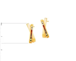 Złote kolczyki z cyrkoniami