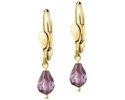 Złote kolczyki z cyrkoniami