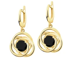 Złote kolczyki z cyrkoniami