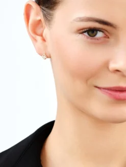 Złote kolczyki z cyrkoniami