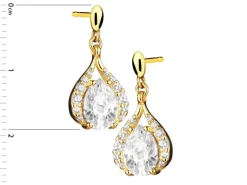 Złote kolczyki z cyrkoniami