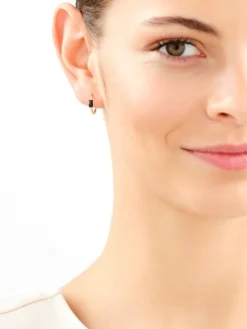 Złote kolczyki z emalią - koła