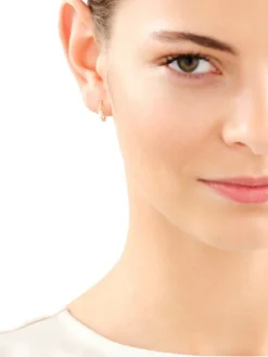 Złote kolczyki z emalią - koła