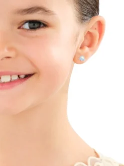 Złote kolczyki z emalią - słonie