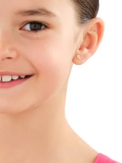 Złote kolczyki z emalią - żółwie