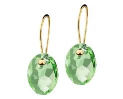 Złote kolczyki z kryształami syntetycznymi