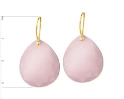 Złote kolczyki z kwarcami