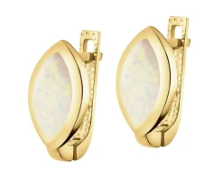 Złote kolczyki z opalitami