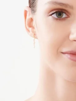 Złote kolczyki z perłami