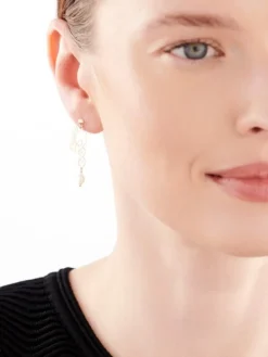 Złote kolczyki z perłami