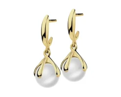 Złote kolczyki z perłami
