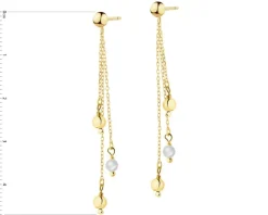 Złote kolczyki z perłami - kulki