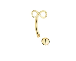 Złoty kolczyk do pępka - nieskończoność