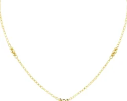 Złoty naszyjnik - ankier z kulkami