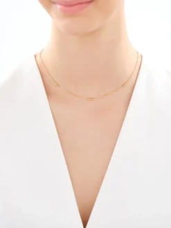 Złoty naszyjnik - ankier z kulkami