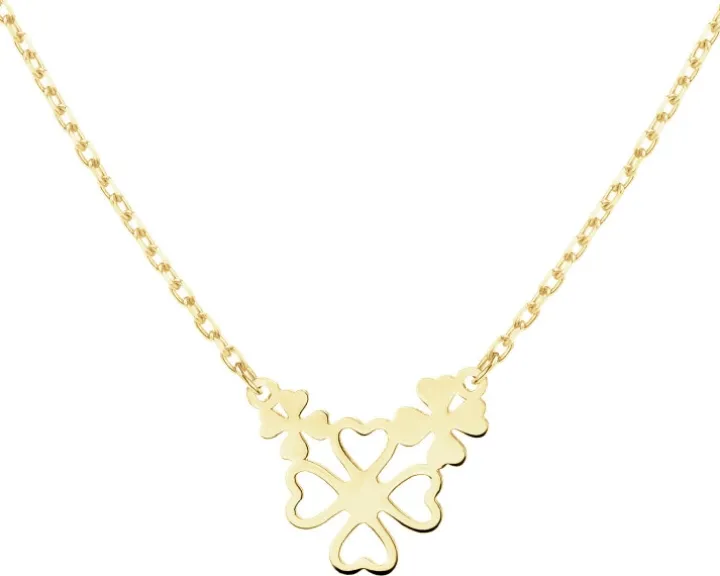 Złoty naszyjnik - koniczyny