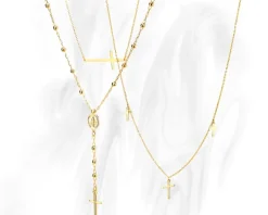 Złoty naszyjnik - krzyż