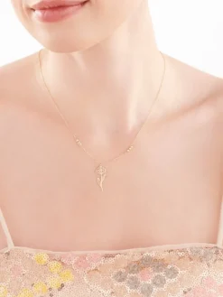 Złoty naszyjnik - kwiat